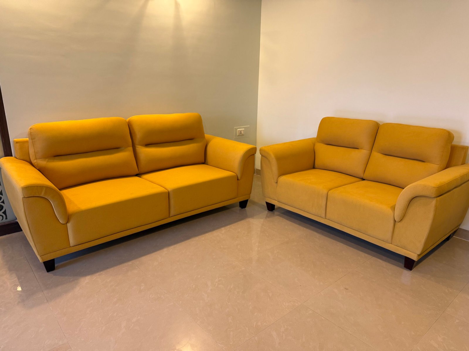 Warm yellow sofa set